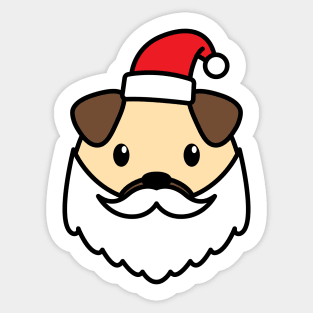 Santa Pug Sticker